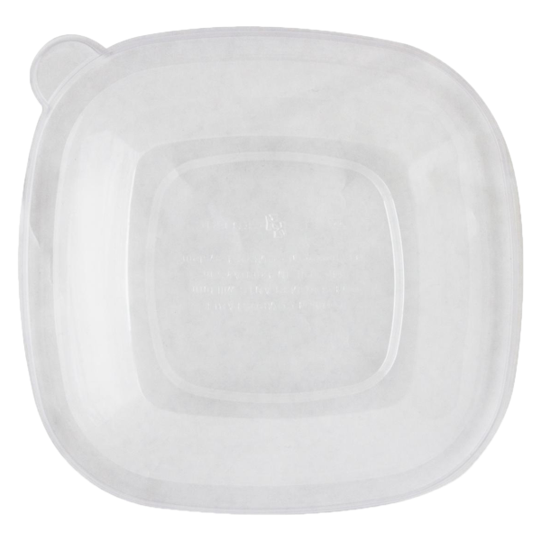 Clear PLA Lid for 24-48 oz Fiber Square Bowls