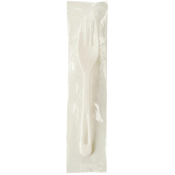 6.3" Compostable TPLA Fork-Individually Wrapped