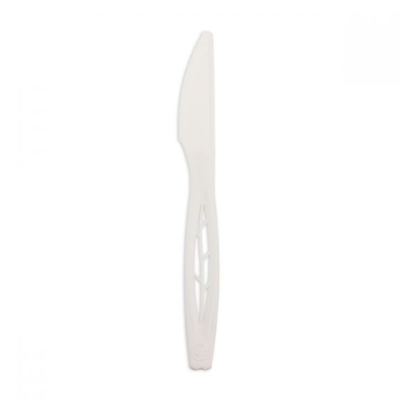 Compostable CPLA- Heavy Weight 6.5" Knife- White