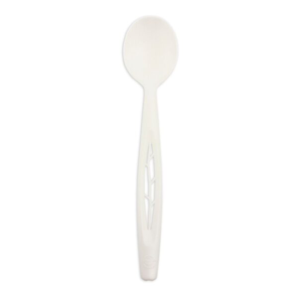 Compostable CPLA- Heavy Weight 6.5" Spoon- White